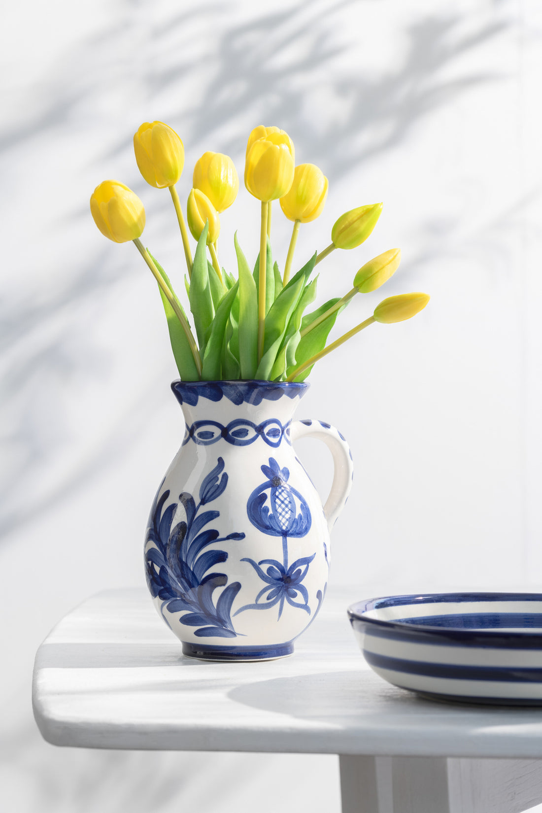 Medium Kan Granada Motief Cobalt Blauw/Wit Keramiek J-Line