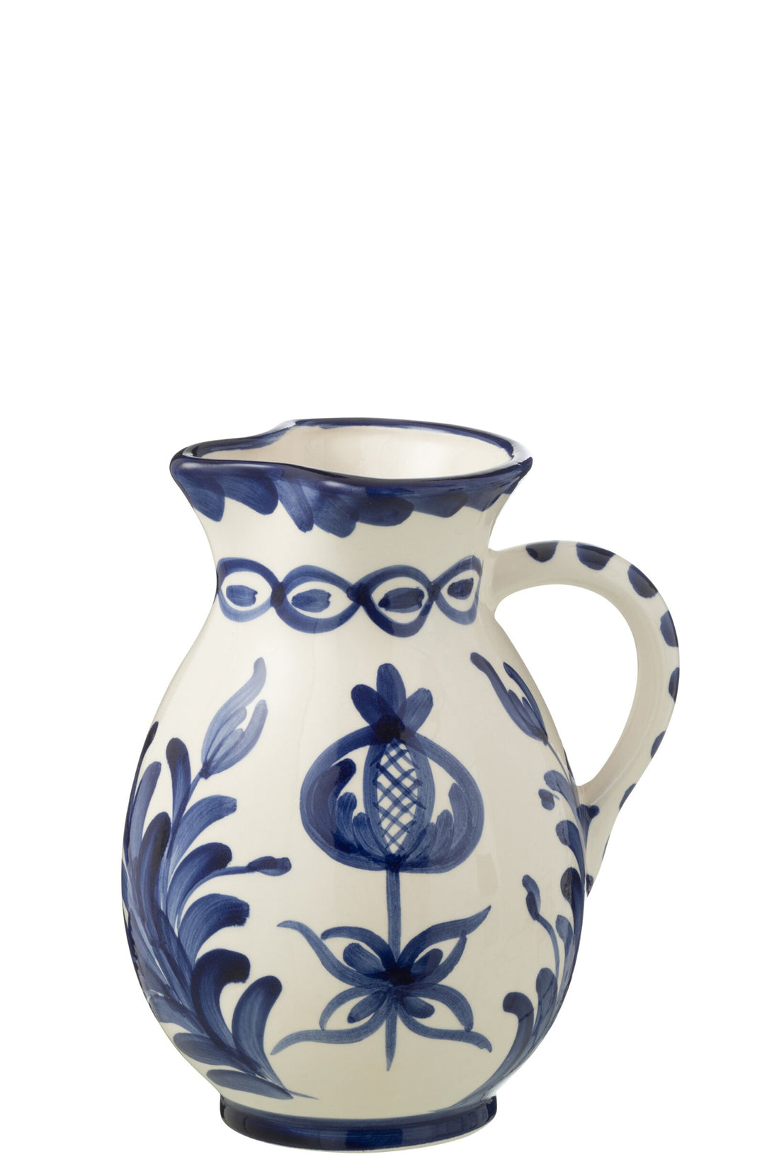 Medium Kan Granada Motief Cobalt Blauw/Wit Keramiek J-Line
