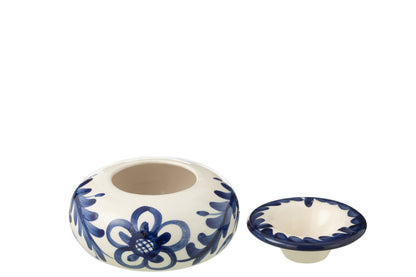 Grote Asbak Granada Motief Cobalt Blauw/Wit Keramiek J-Line