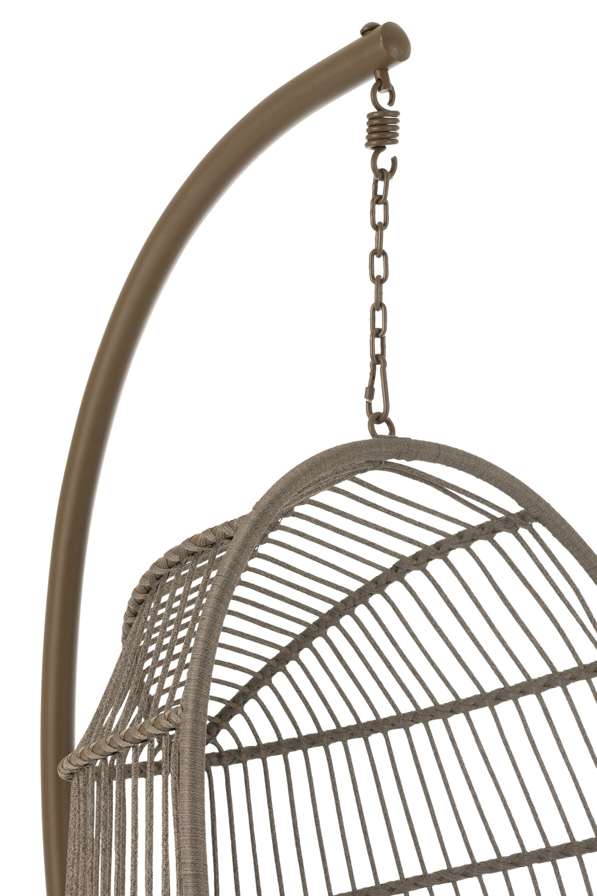 Hängesessel + Kissen Egga Metall/Kordel Braun J-Line