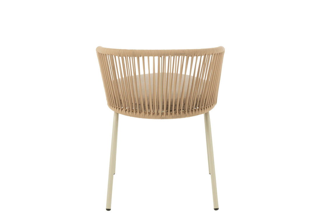 Stoel Toa Metaal/Koord Beige J-Line