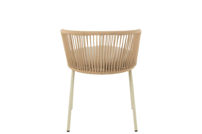 Stoel Toa Metaal/Koord Beige J-Line
