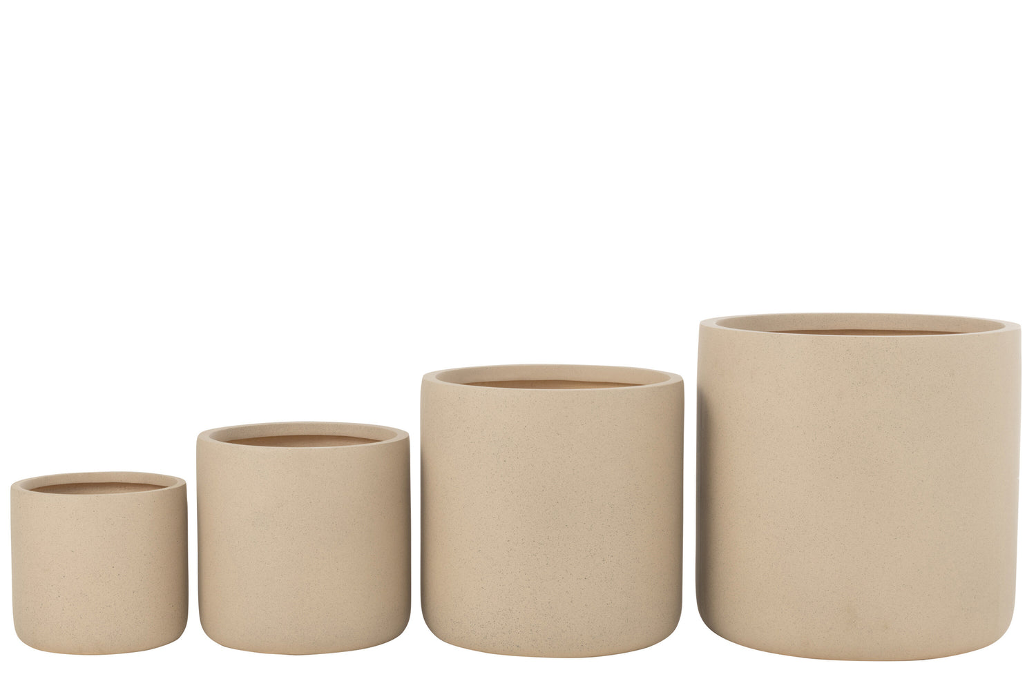 Bloempotten Dune Klei Ivoor Set van 4