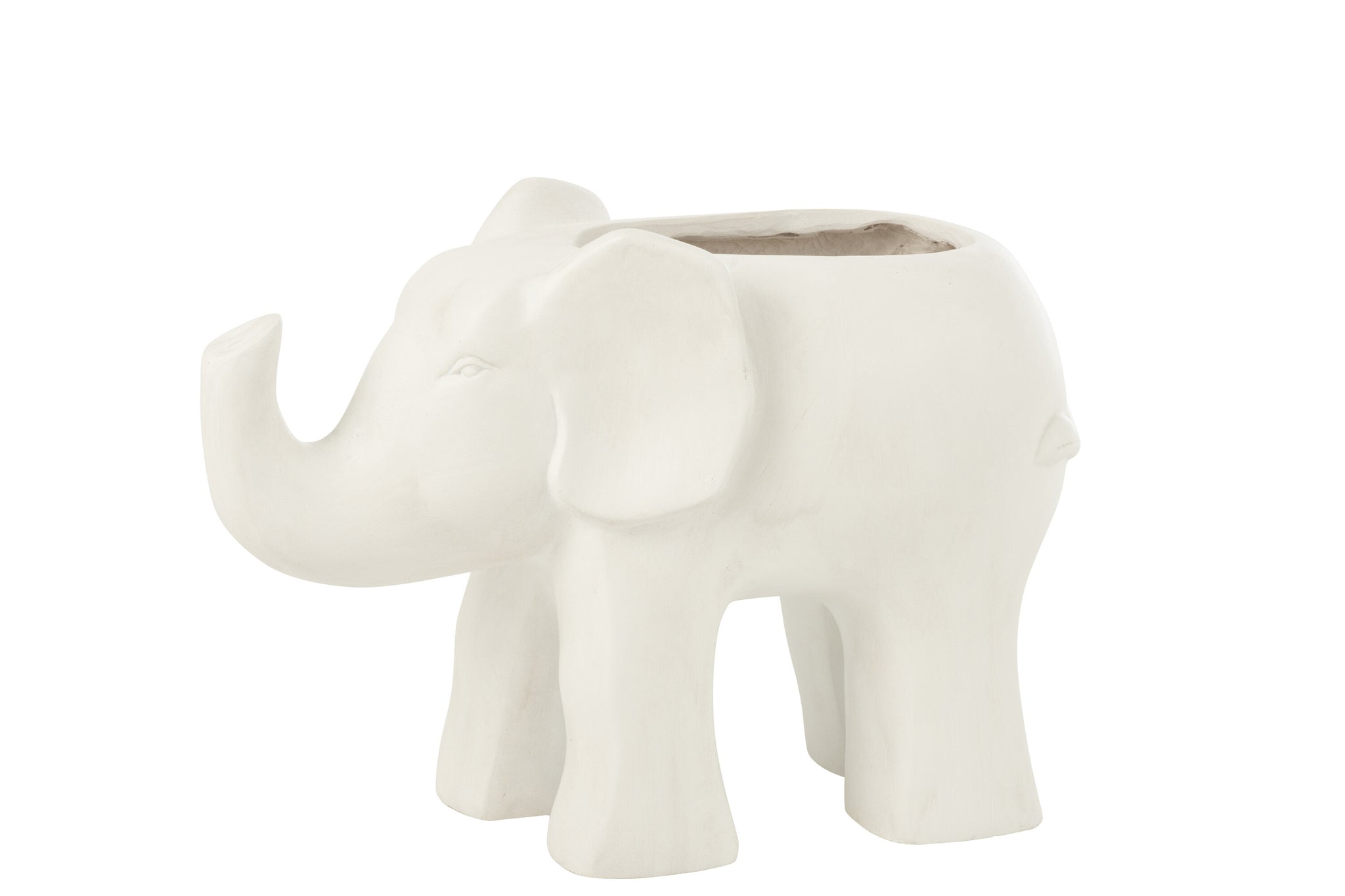 Bloempot Olifant Klei Wit J-Line