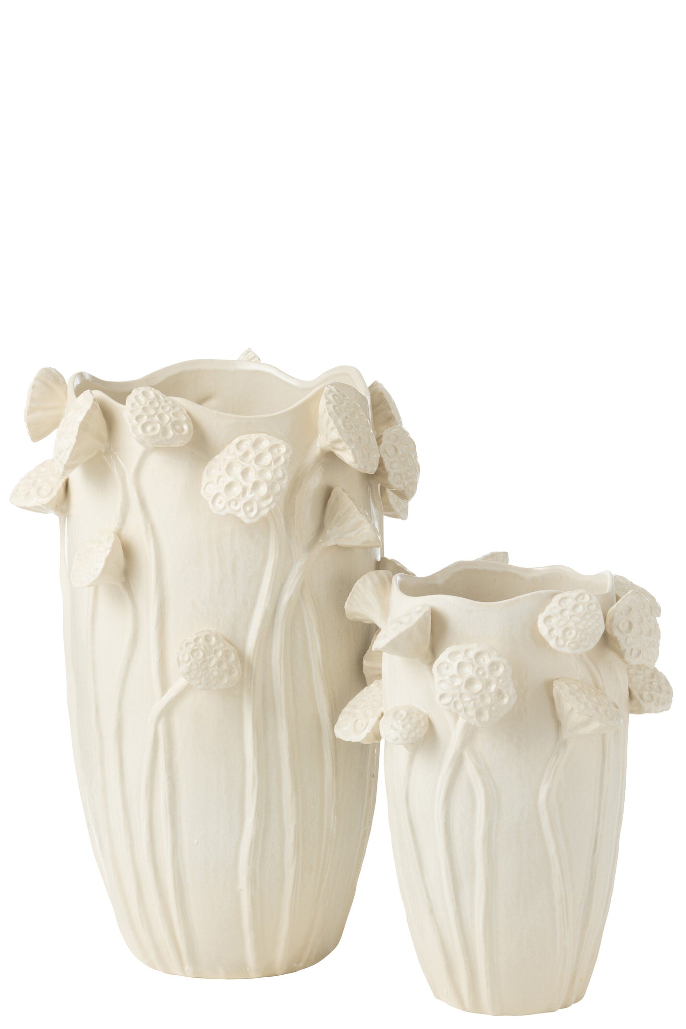 Vaas Botanica Lotus Klei Beige Large J-Line
