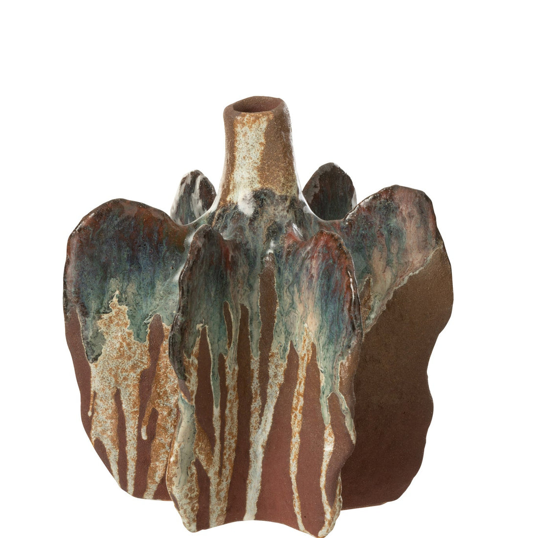 Vaas Naga Keramiek Roest Bruin Medium 18,5x18x20,5cm J-Line