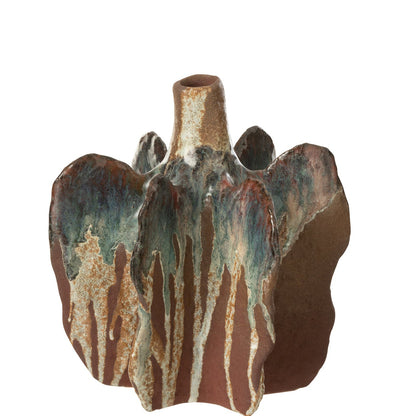 Vaas Naga Keramiek Roest Bruin Medium 18,5x18x20,5cm J-Line
