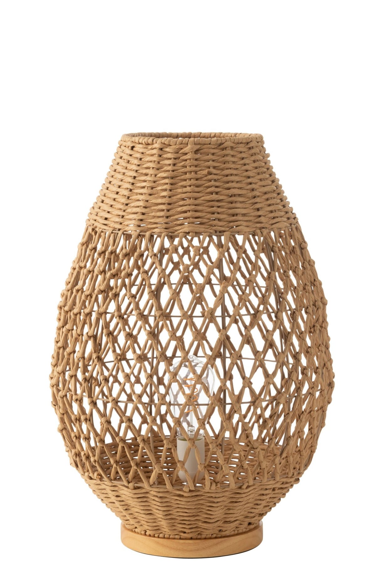 Lamp Metaal Getwist Donker Naturel Large
