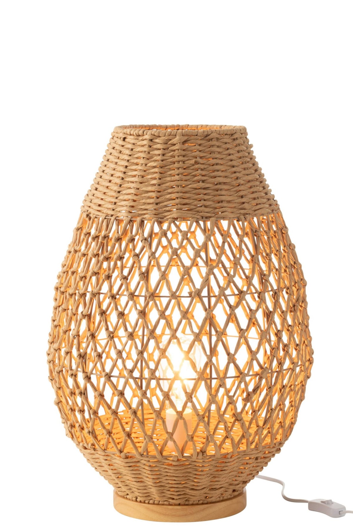 Lamp Metaal Getwist Donker Naturel Large