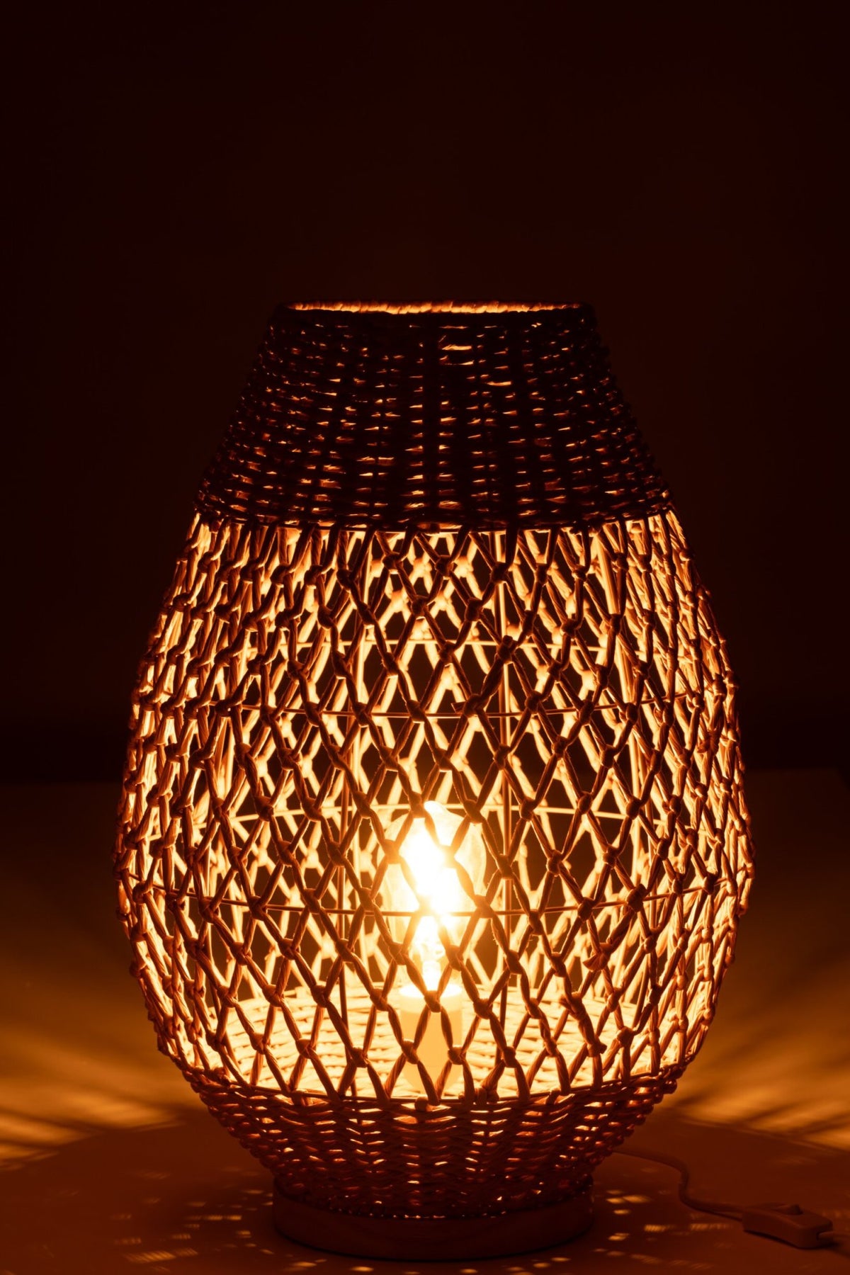 Lamp Metaal Getwist Donker Naturel Large