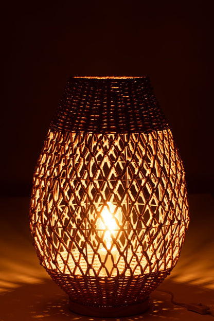 Lamp Metaal Getwist Donker Naturel Large