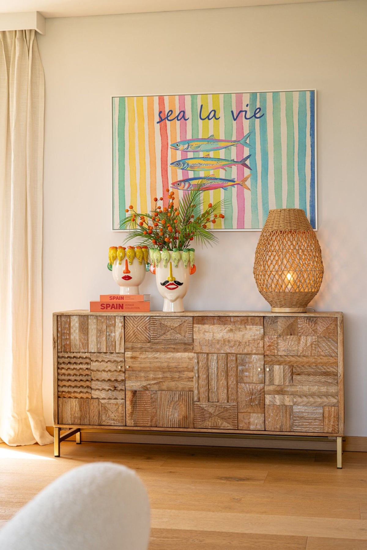 Lamp Metaal Getwist Donker Naturel Large