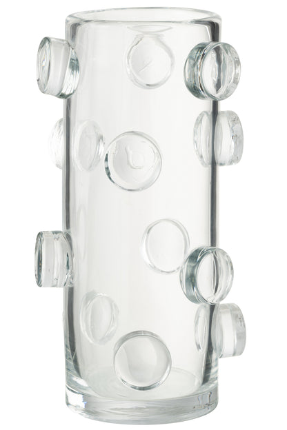 Vaas Pebbles Glas Transparent Large L18xB18cmxH36cm J-Line