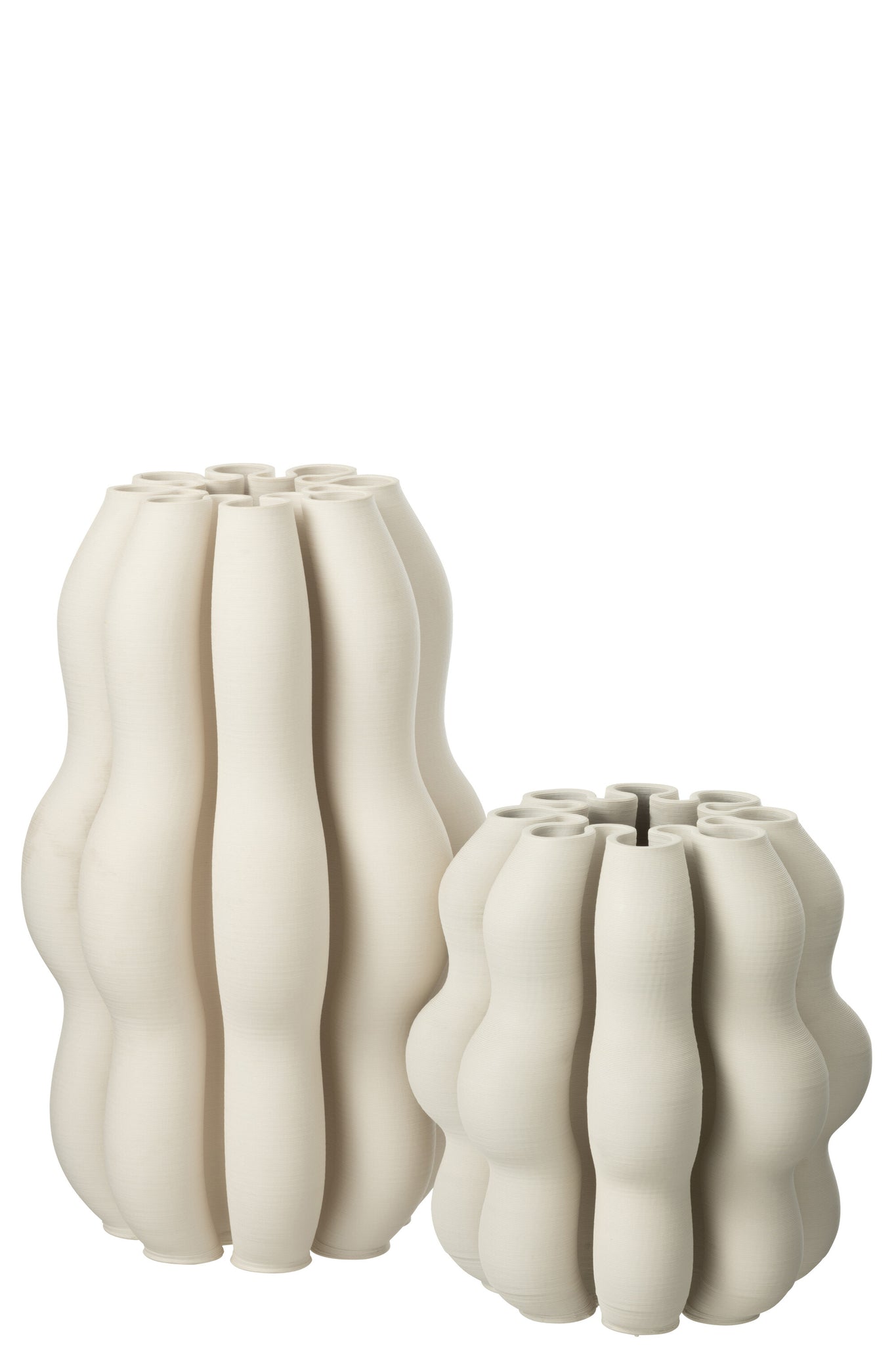 Vaas Naos Keramiek Beige Large Dia23cmxH40cm J-Line