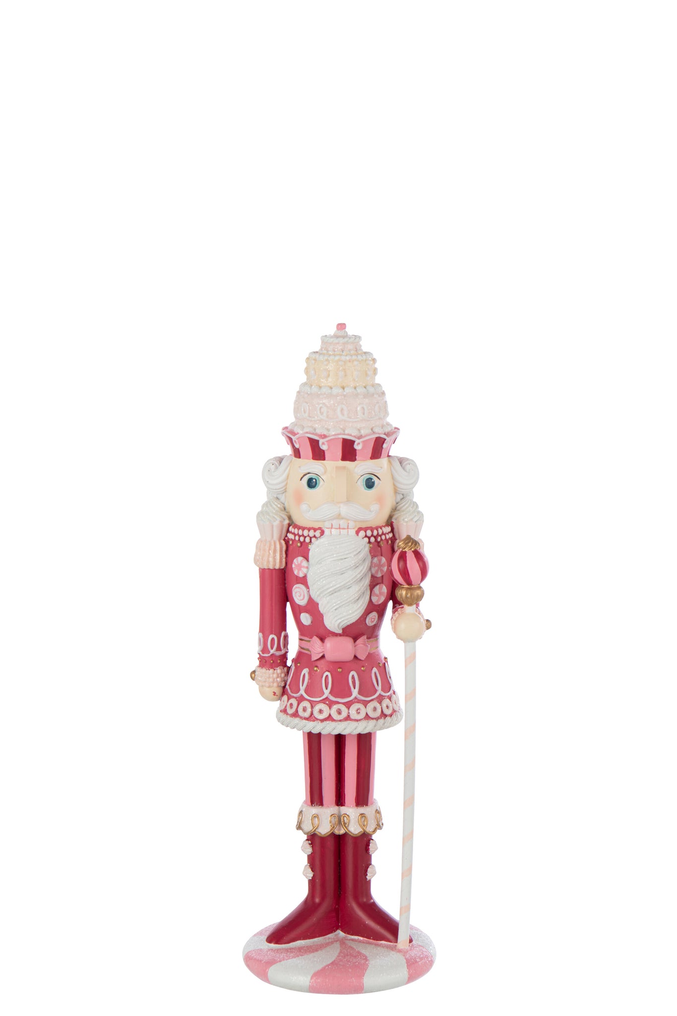 Notenkraker Snoep Hars Wit/Roze Small H28cm J-Line