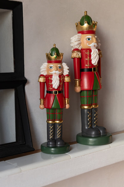 Notenkraker Op Voet Kalk Kerstrood/Donkergroen Large J-line