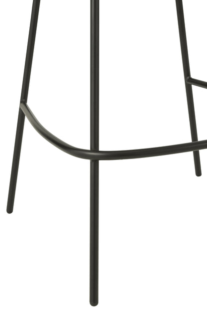 Barkruk Ijzer Grijs/Zwart - J-Line
