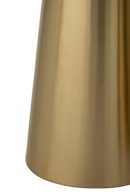 Set Van 2 Bijzettafel Marmerlook IJzer Brons/Taupe J-Line