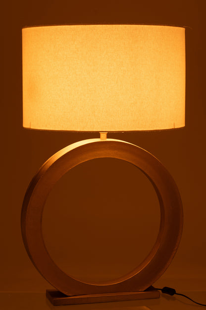 Tafellamp Lamp Rond Aluminium Goudkleurig J-Line