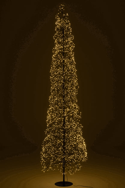 Boom Led Warm Witte Lichten Ijzer Zwart Extra Large H240cm j-Line