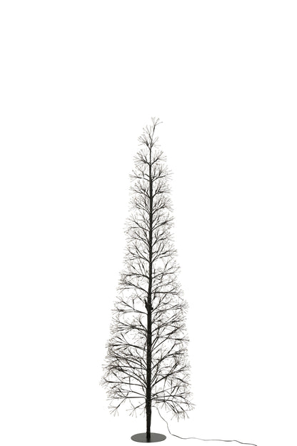 Kerstboom Led Multicolor Lichten Metaal Zwart Large H180cm J-Line