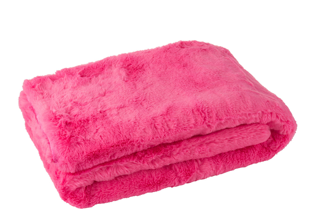 Deken Cutie Polyester Fluo Roze L130x180cm J-Line