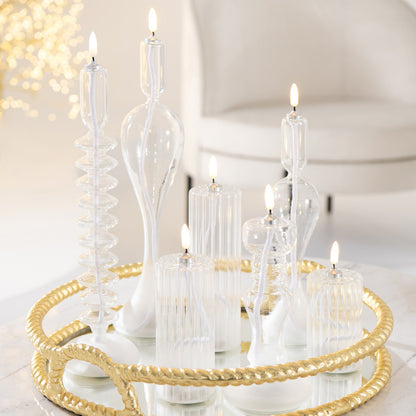 Led Kaars Glas Transparant Large J-Line