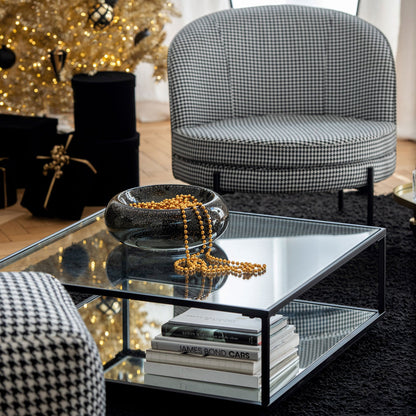 Sierschaal Carol Glas Zwart Large