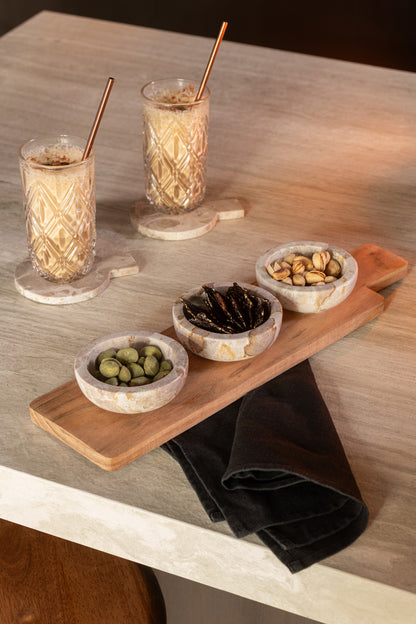 Kruiden Set Marmer Naturel/Beige J-Line