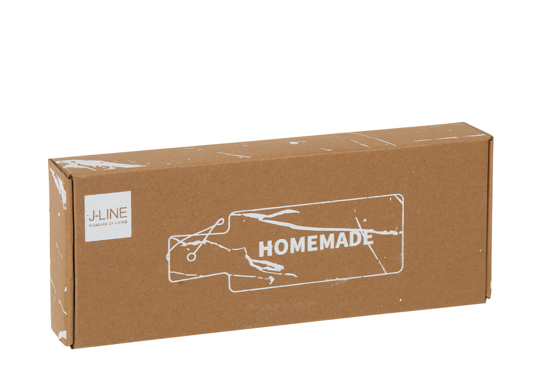Kaasplank Rechthoek Marmer Zwart/Goudkleurig Small Assortiment Van 2 J-Line