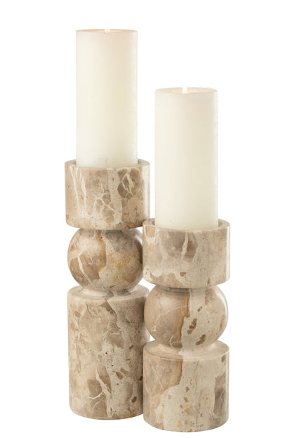 Kaarshouder Marmer Beige Large J-Line