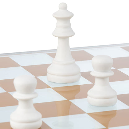 Schaakspel Glas Polyresin Multicolor J-Line