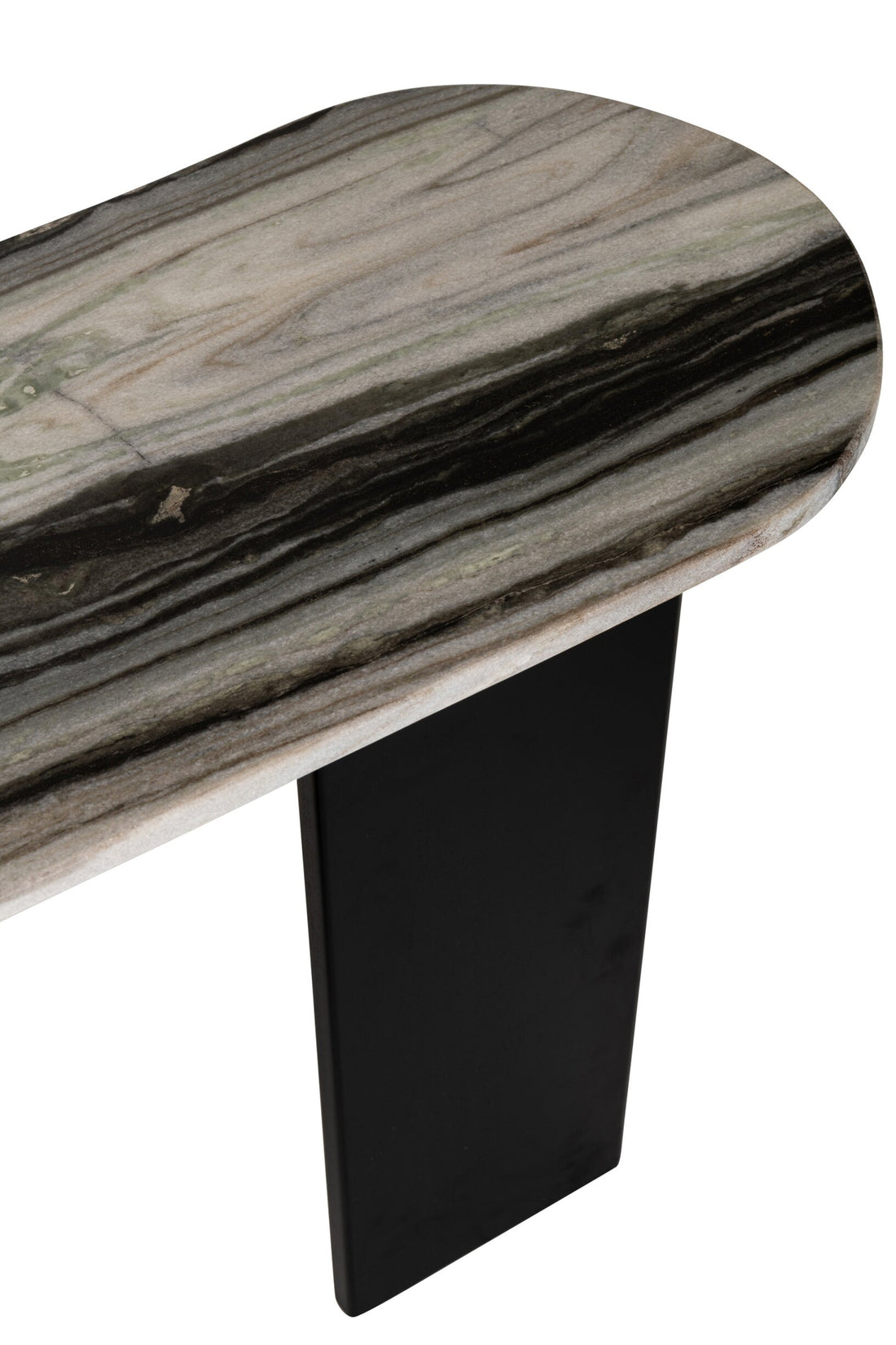 Konsolentisch Mathilde Marmor Schwarz/Grau J-Line