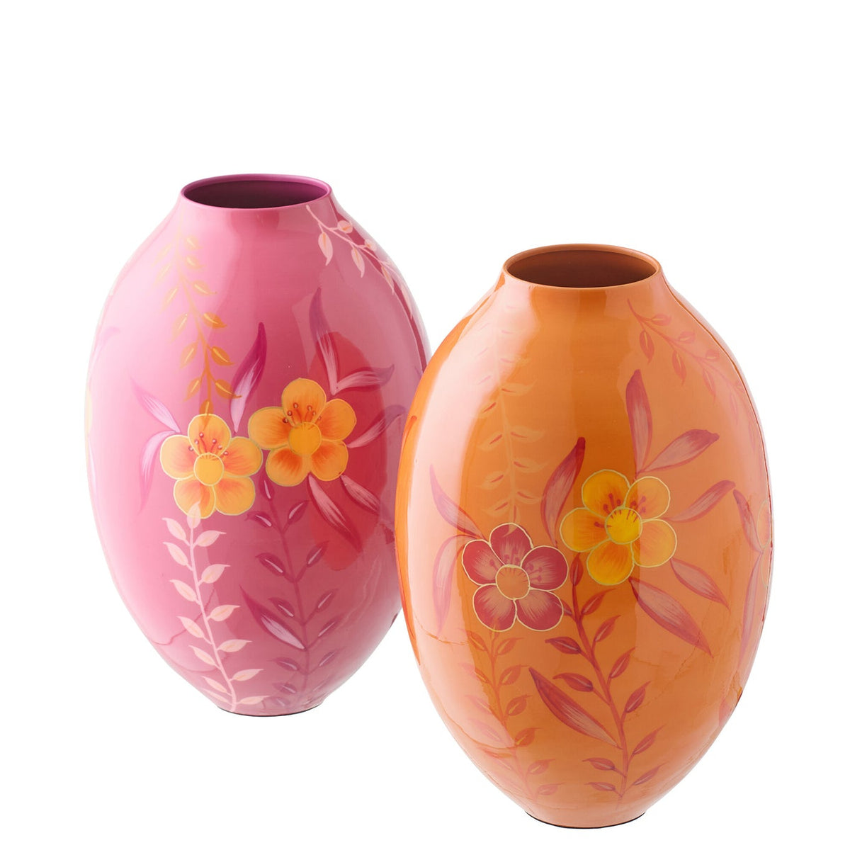 Blumenvase Metall Rosa/Orange Large Assortment von J-Line