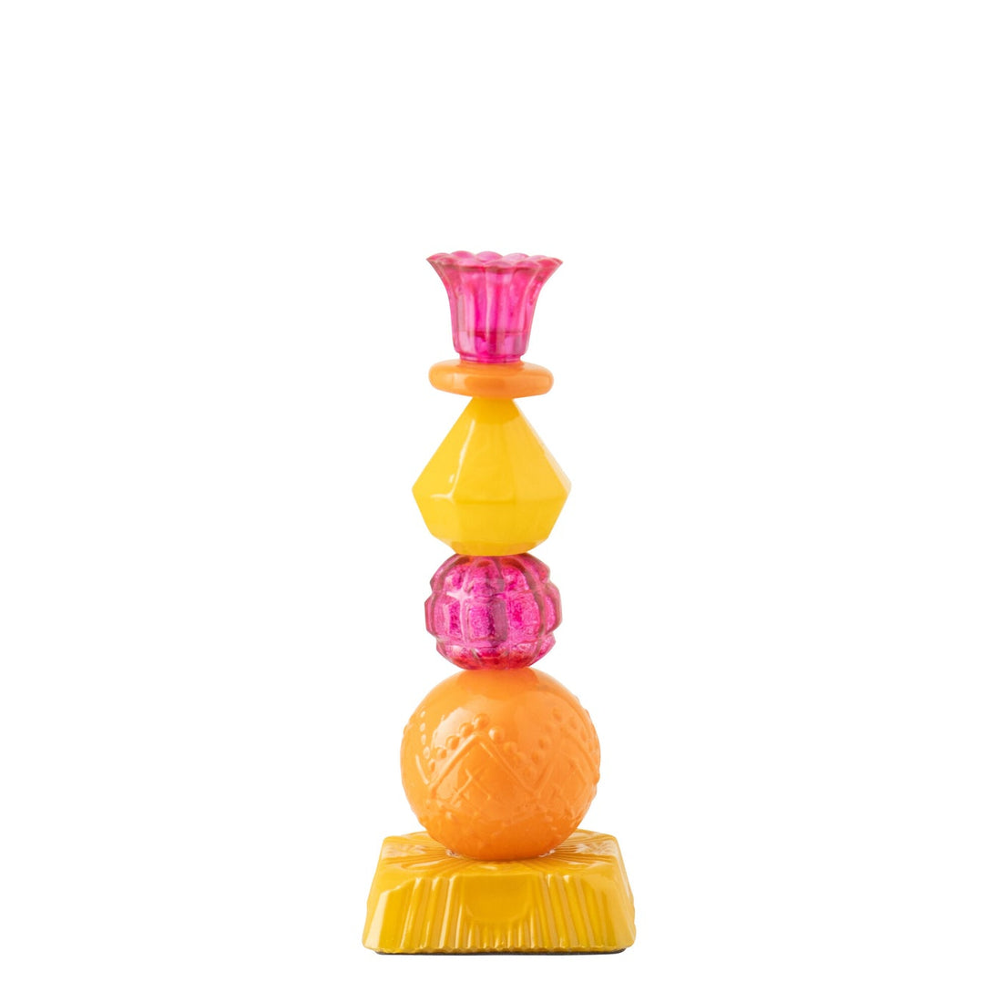 Kaarshouder Glas Oranje/Roze Small J-Line