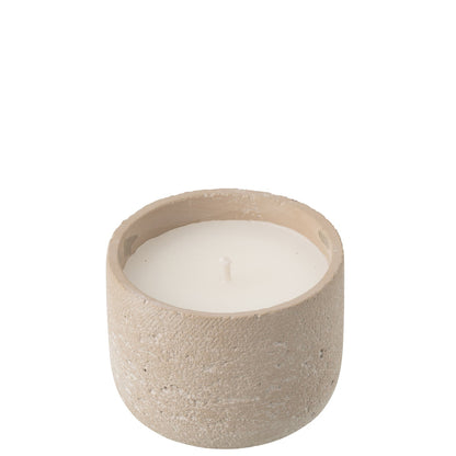 Buitenkaars 16h Rond Paraffine Lichtbeige Small J-line