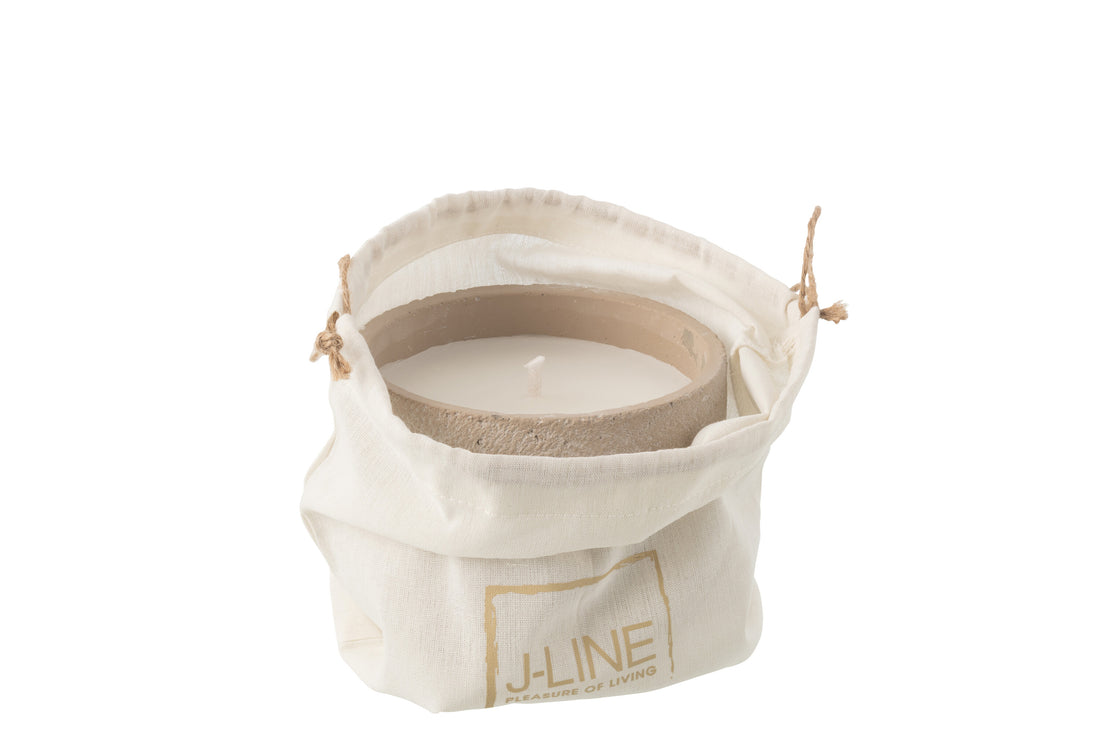 Buitenkaars 16h Rond Paraffine Lichtbeige Small J-line