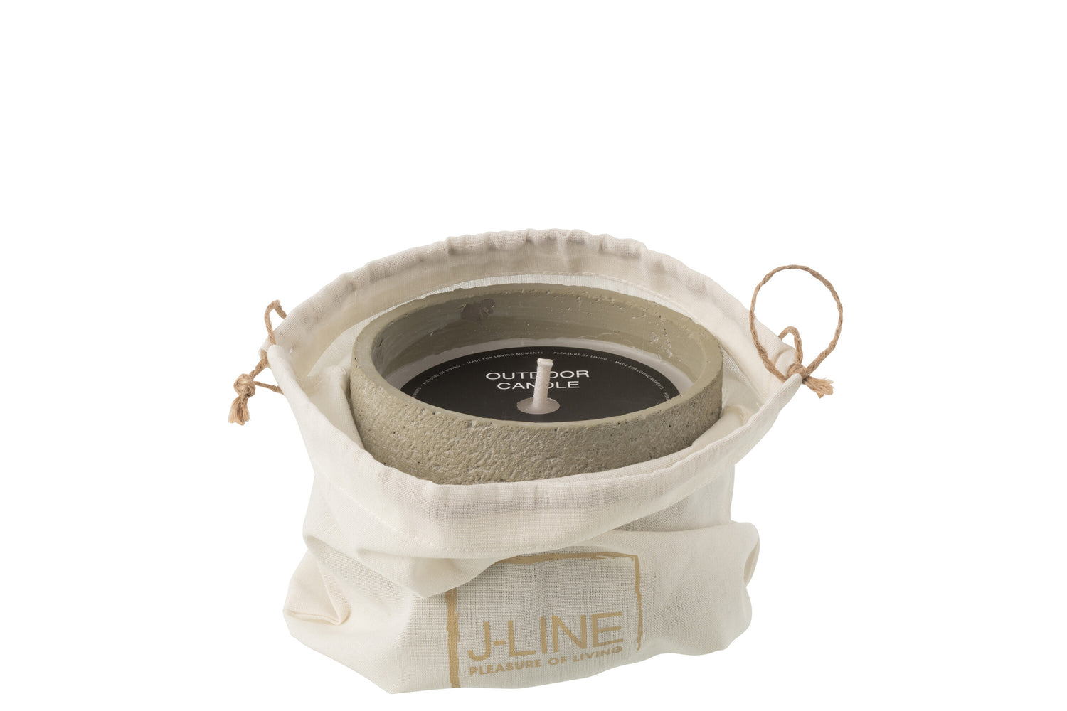 Buitenkaars 16h Rond Paraffine Lichtgroen Small J-Line