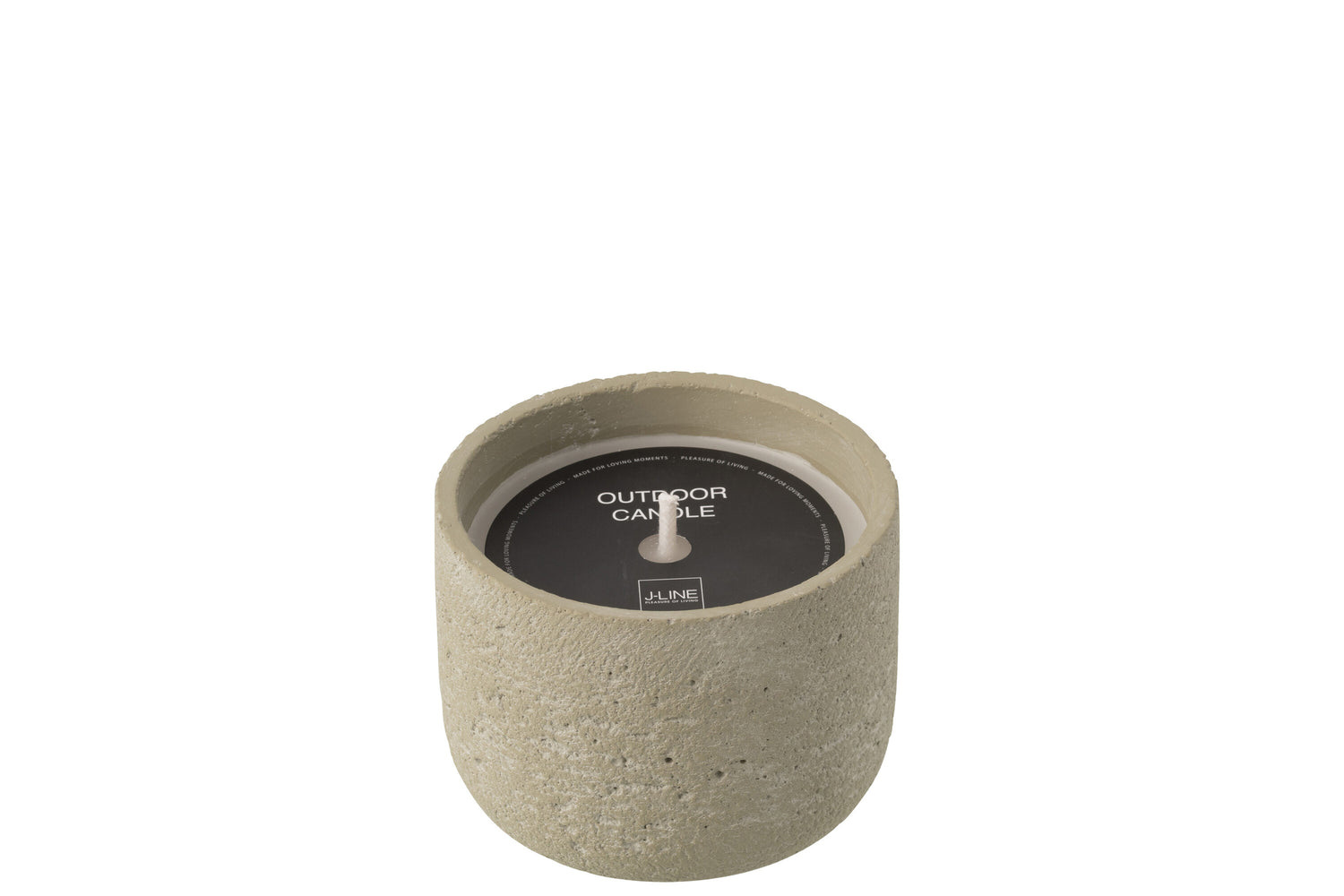 Buitenkaars 16h Rond Paraffine Lichtgroen Small J-Line