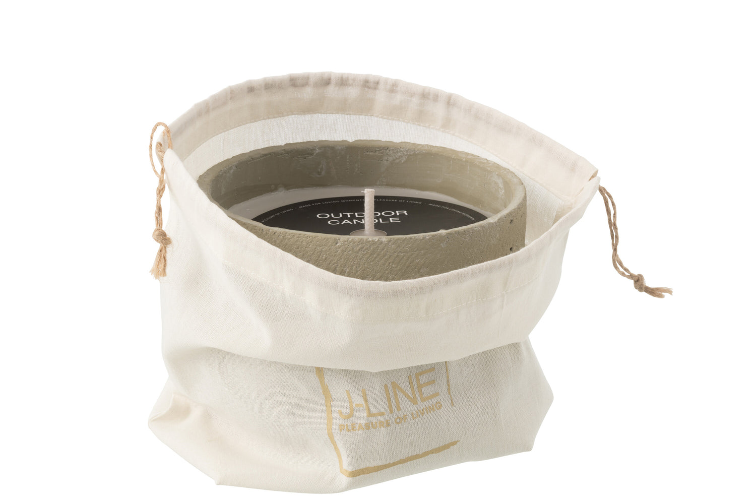 Buitenkaars 31h Rond Paraffine Lichtgroen Medium J-Line