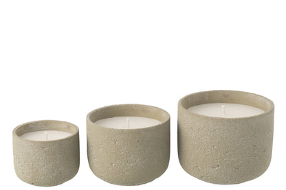 Buitenkaars 47h Rond Paraffine Lichtgroen Large J-line