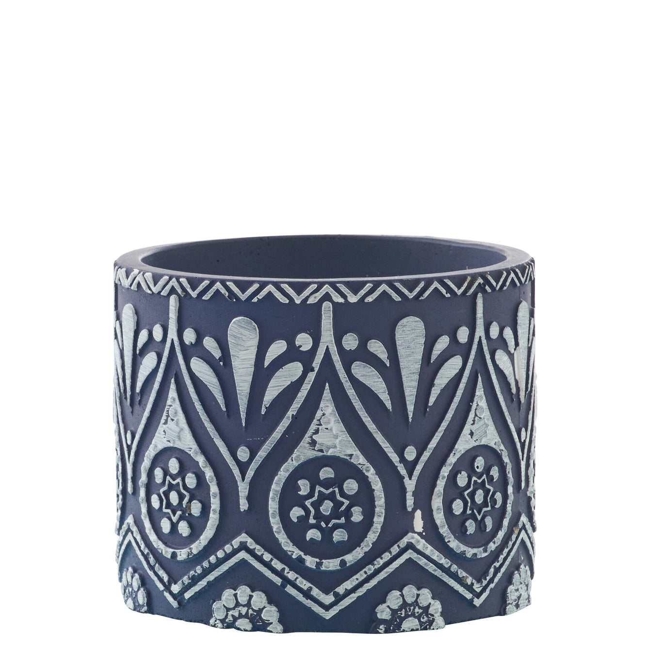 Outdoor Citronellakaars Blauw/Wit Medium J-Line