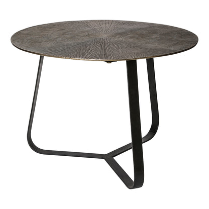 Kae Gold Alu Black Iron Round Coffee Table M PTMD