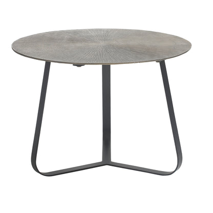 Kae Gold Alu Black Iron Round Coffee Table M PTMD