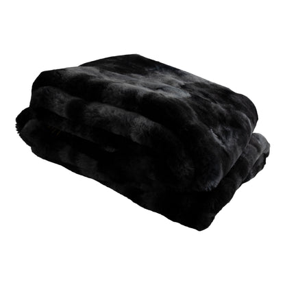 Linde Plaid Schwarzer Samt 150x200cm PTMD