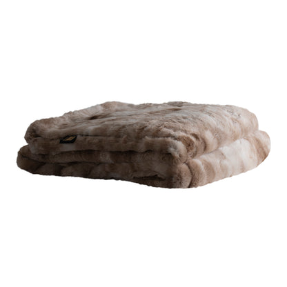 Linde Plaid Beige Samt 220x240cm PTMD