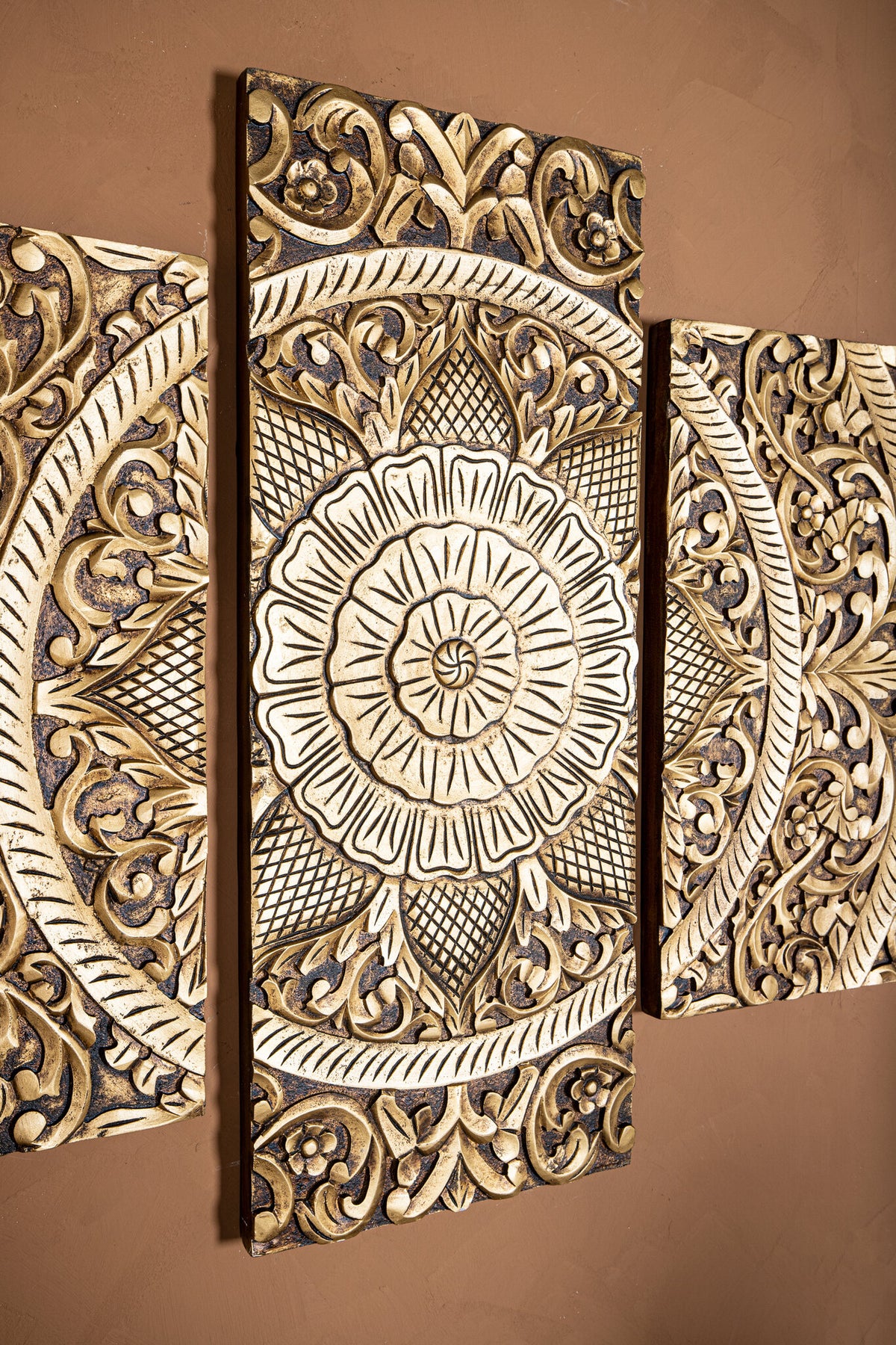 Wandpaneel Sharlene - 180x90cm - MDF - Gold PTMD