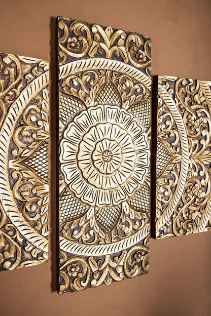 Wandpaneel Sharlene - 180x90cm - MDF - Gold PTMD