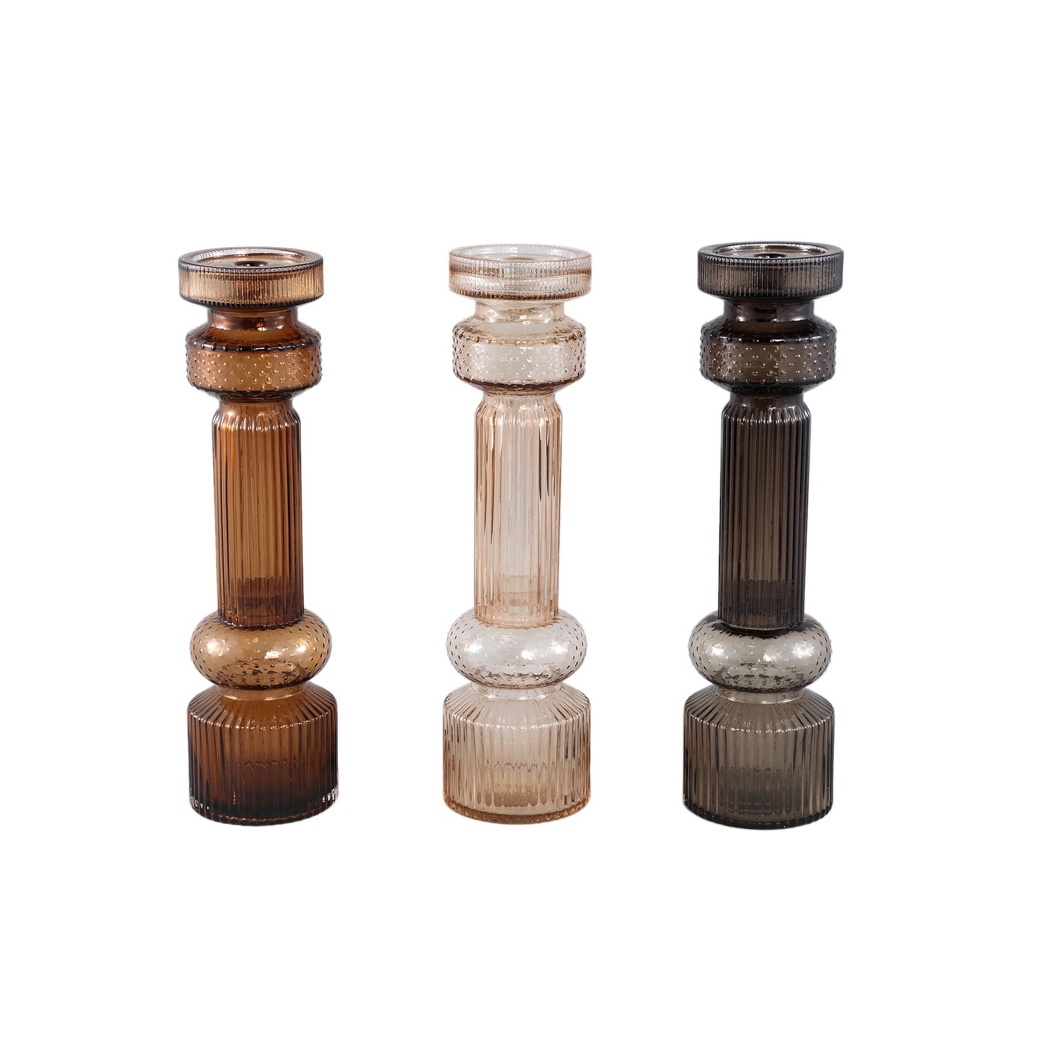 Fadri Bronze Glass Candle Holder L PTMD