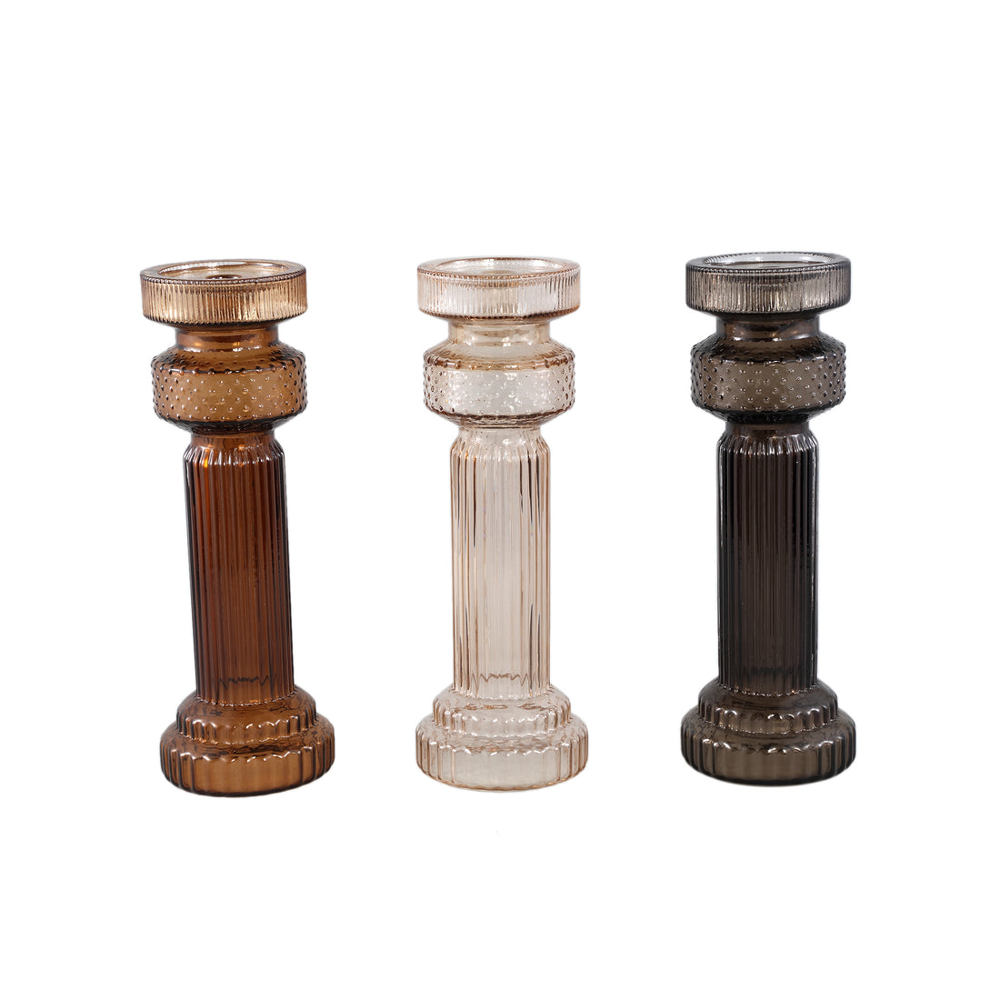 Fadri Grey Glass Candle Holder M PTMD